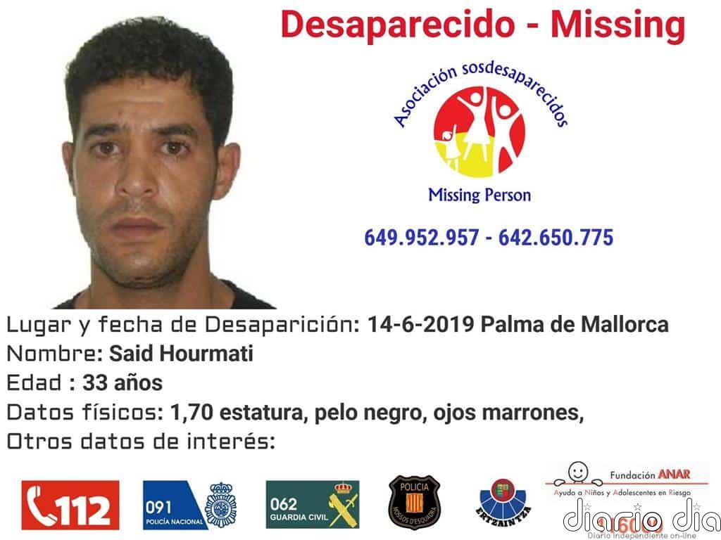Cajeros automáticos difunden la alerta de desaparición de Said Hourmati en Palma
