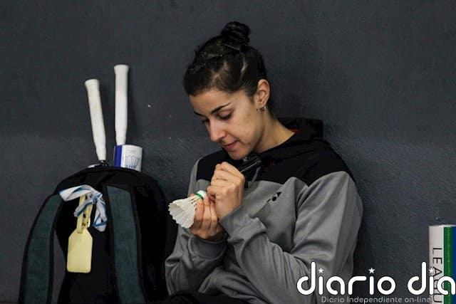 Carolina Marín: "No hay que discutir, el fútbol nos da mucho" Carolina Marín, antes de un entrenamiento.