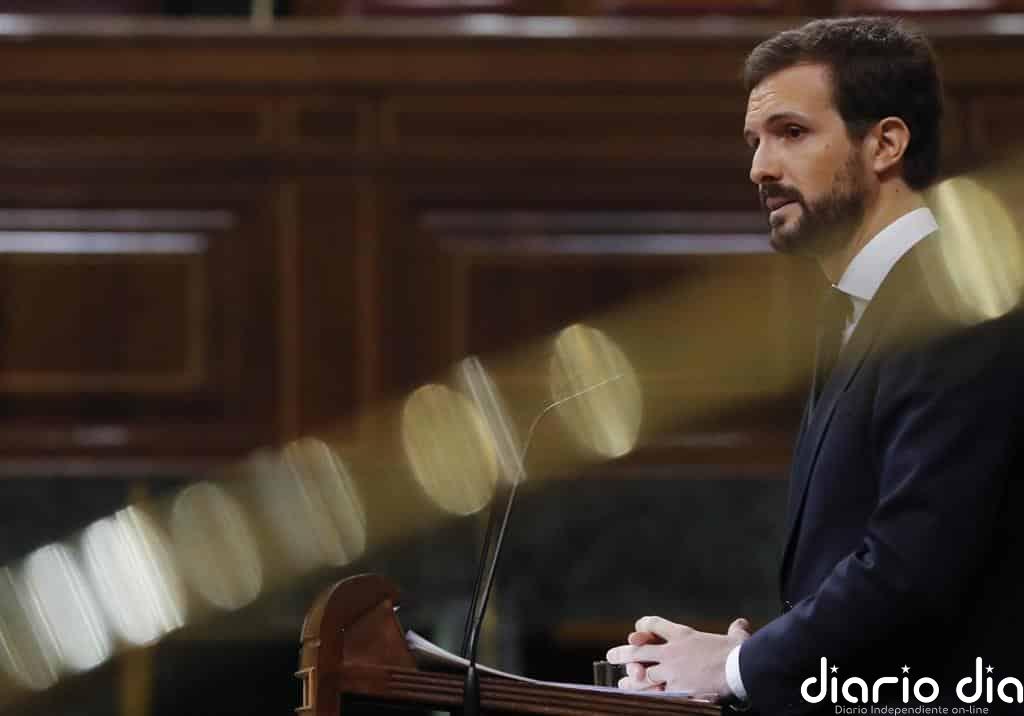 Casado asegura que Sánchez es "la cara del fracaso" en esta crisis y está cada día "más solo y más débil"
