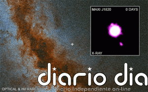 Chandra caza un agujero negro tirando material al espacio a gran velocidad