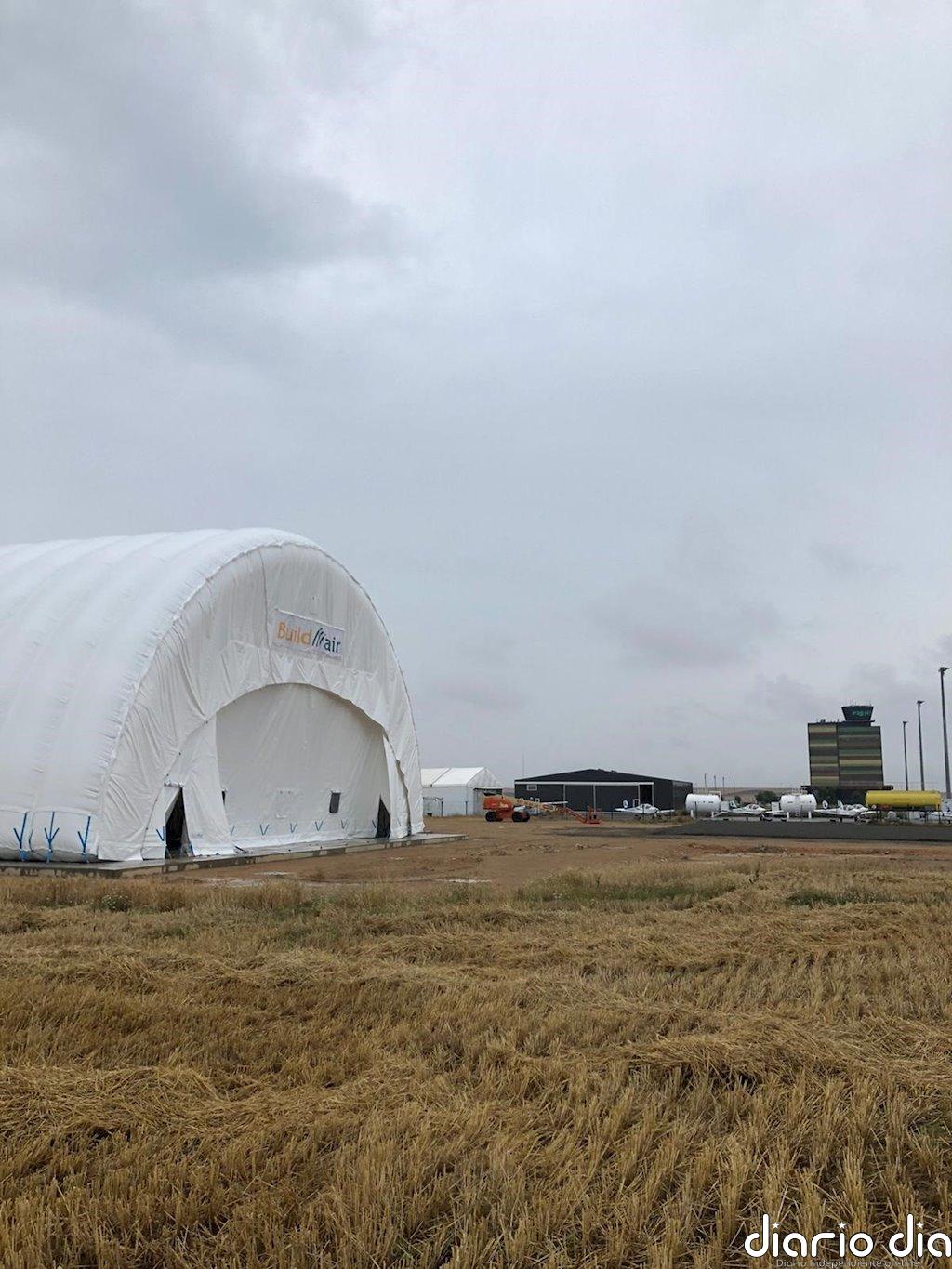 Buildair instala en el Aeropuerto de Lleida-Alguaire un hangar hinchable