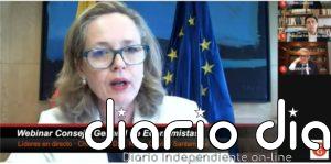 Calviño ve ya "cierta recuperación" con la desescalada y mantiene que será en forma de "V asimétrica"