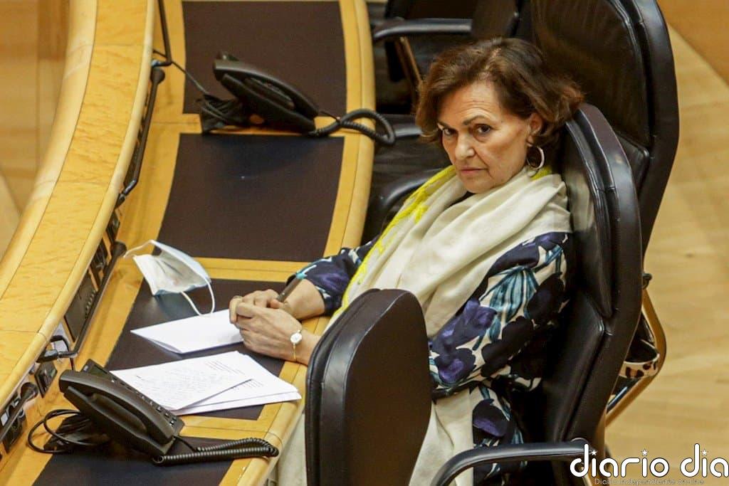 Carmen Calvo sobre la mesa de diálogo: "En cuanto salgamos de la alarma pondremos una fecha"
