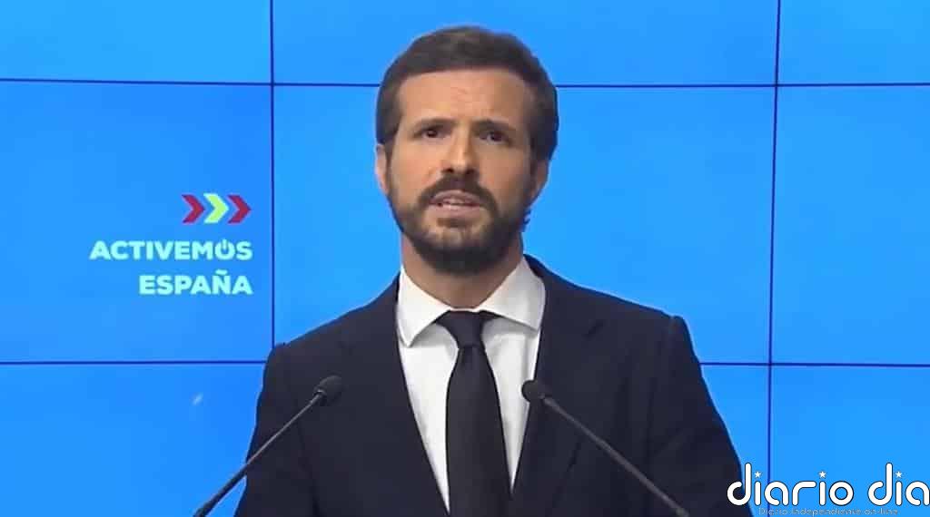 Casado alerta al PP contra la "estrategia de división" de Sánchez y llama a los suyos a liderar una "mayoría centrada"