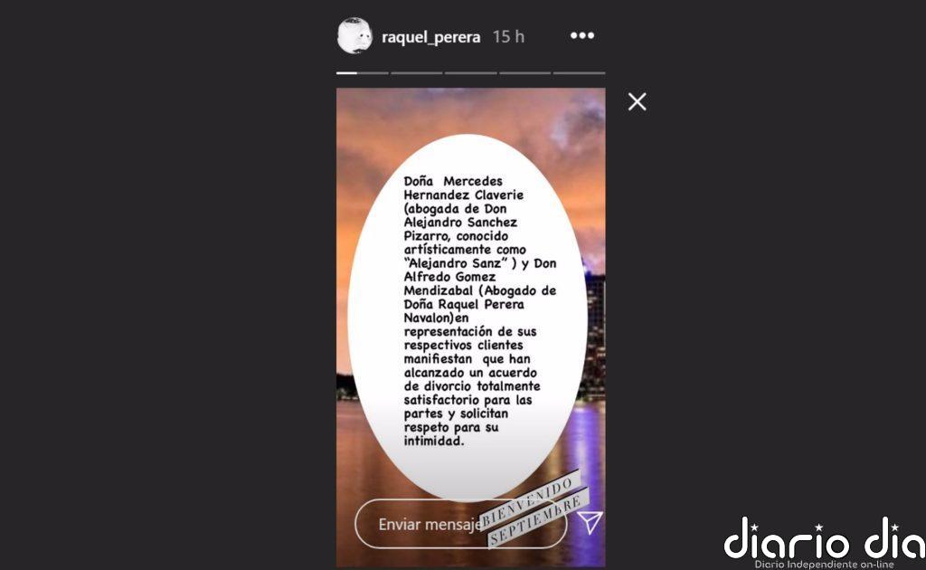 Alejandro Sanz y Raquel Perera llegan a un acuerdo de divorcio beneficioso para ambos