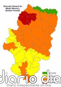Alerta roja por riesgo de incendios forestales en el Prepirineo y Somontano occidentales