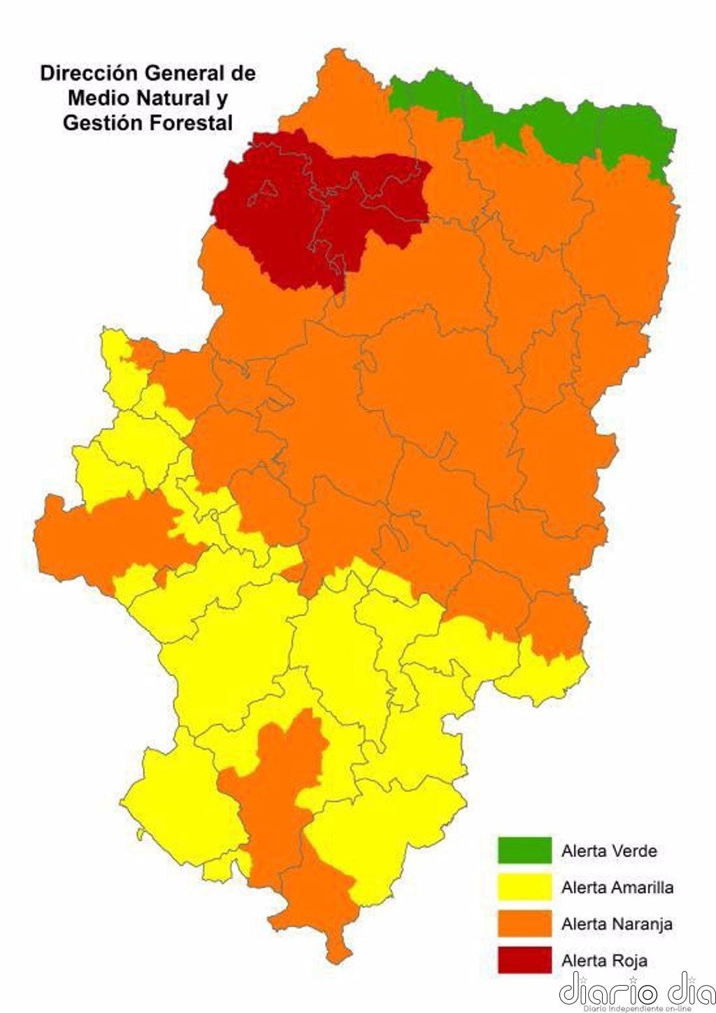 Alerta roja por riesgo de incendios forestales en el Prepirineo y Somontano occidentales