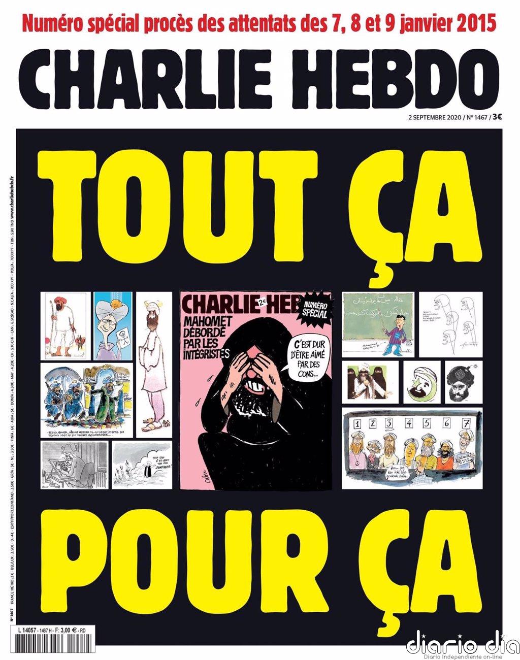 'Charlie Hebdo' publica de nuevo las caricaturas de Mahoma por el inicio del juicio