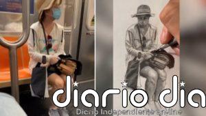Conoce a Devon Rodríguez, el artista que se ha hecho famoso por pintar retratos de viajeros del metro de Nueva York