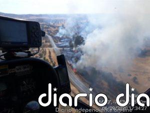 Declarado un incendio en Cabezas Rubias (Huelva) y movilizados 60 efectivos y diez aeronaves