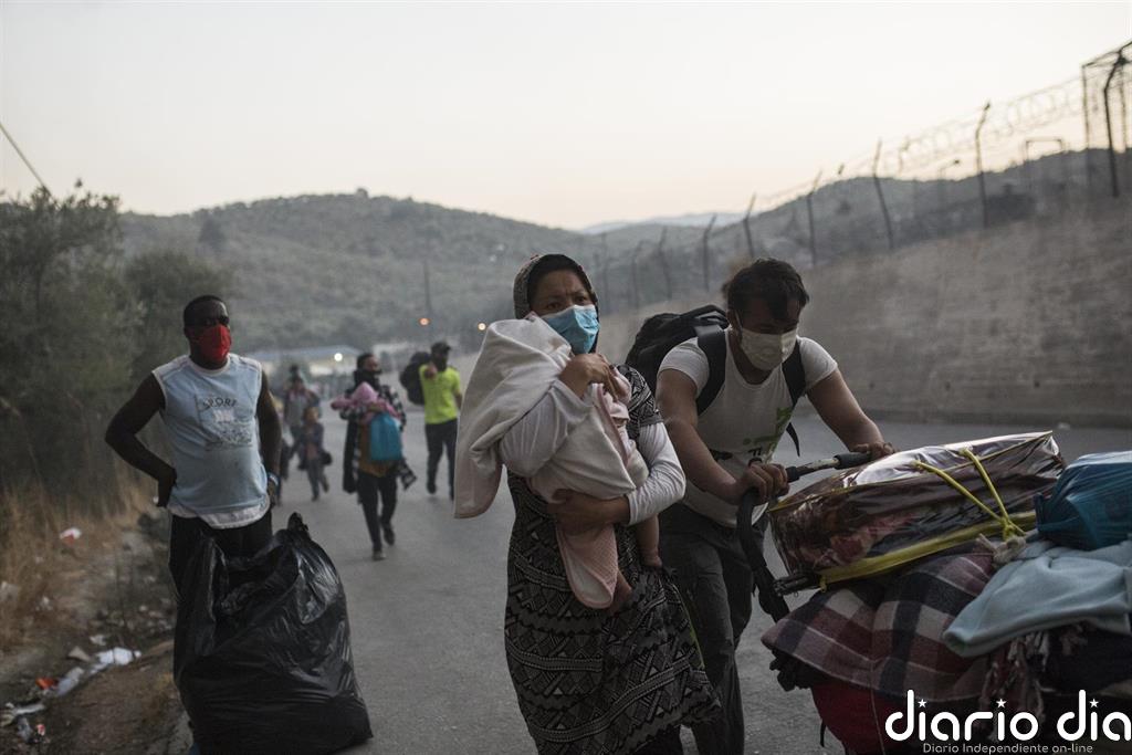 Declarado un nuevo incendio en el campamento de refugiados griego de Moria
