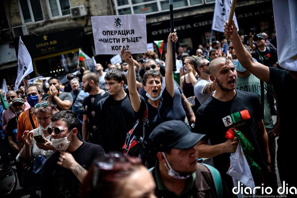 Detenidas más de 60 personas durante la protestas para exigir la dimisión del primer ministro de Bulgaria