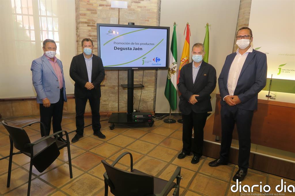 Diputación y Carrefour renuevan para cuatro años su acuerdo para la promoción de productos Degusta Jaén