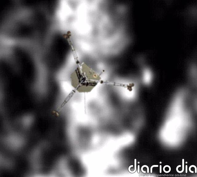 El aterrizador Philae perfiló una calavera en el cometa 67P/CG Aterrizador Philae sobre la sombra de calavera en el cometa 67P/CG