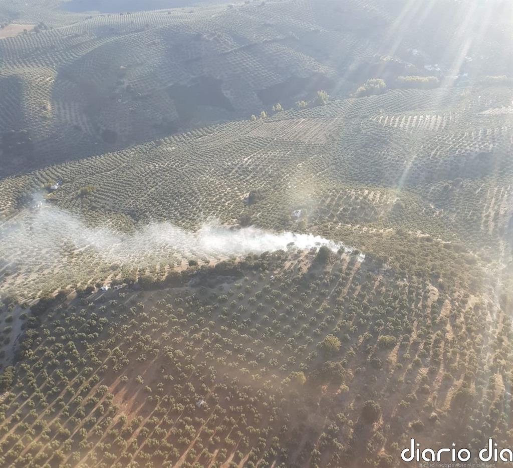 El Infoca extingue un incendio forestal en el término de Carcabuey (Córdoba)