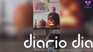 Experimento: Este profesor talla una calabaza de Halloween haciéndola explotar por los aires