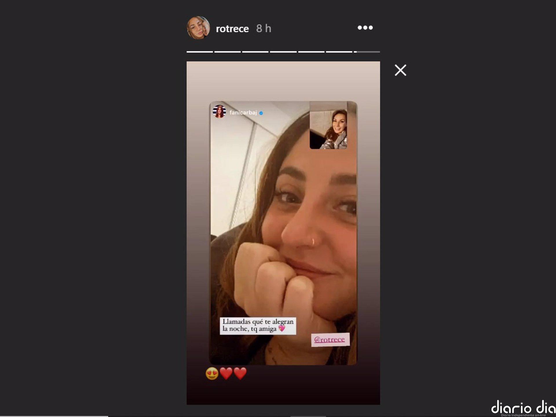 Historia compartida por Rocío Flores en su Instagram