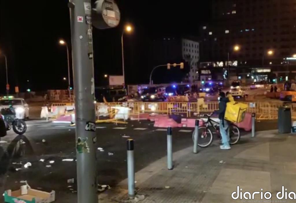 33 detenidos y 12 asistencias sanitarias, entre ellas 3 policías, en los disturbios de anoche en Madrid