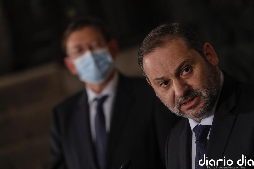 Ábalos afirma que hay "dotación necesaria" en los PGE de 2021 para iniciar las obras del canal de acceso de València