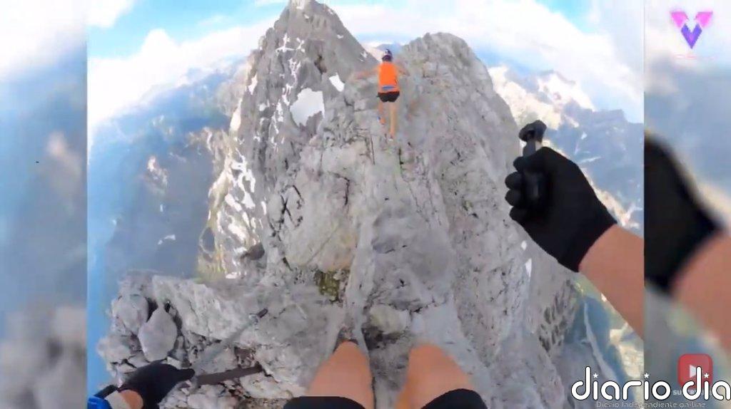 Así fue el vertiginoso recorrido de Anton Plazer por la montaña Watzmann, Alemania, donde batió un récord