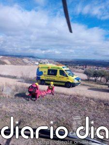 Auxiliado un ciclista que resultó herido al sufrir un accidente en Villamuriel (Palencia)