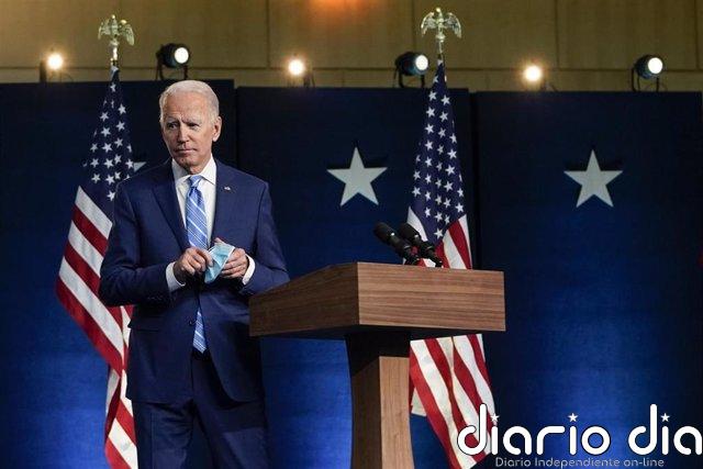 Biden se muestra optimista, afirma que el proceso "está funcionando" y reitera que "cada voto debe contarse" El candidato demócrata a la Casa Blanca, Joe Biden.