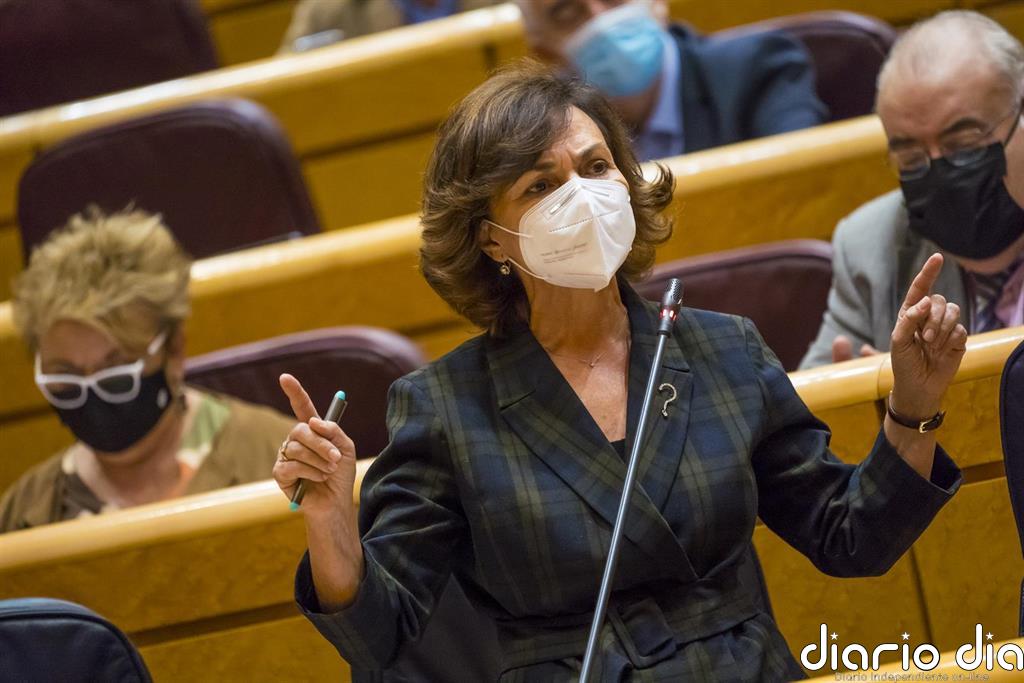 Calvo dice que la bajada del IVA de las mascarillas "es planteable", pero afirma que "este no es el debate"