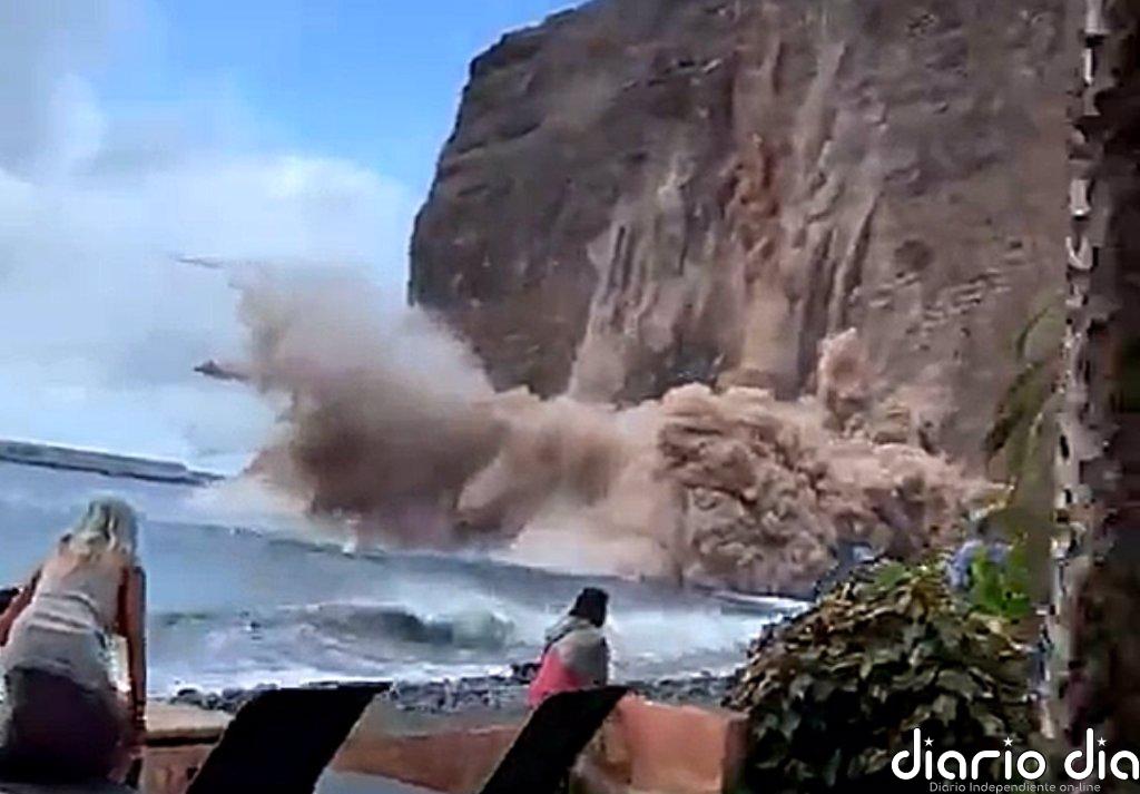 Canarias declara la situación de emergencia por el desprendimiento de Argaga (La Gomera)