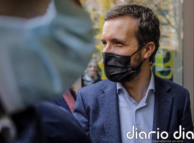 Casado cree que Sánchez es "como el perro del hortelano" porque "no deja comer en las competencias de las autonomías" El presidente del PP, Pablo Casado, asiste a un encuentro del partido con el sector educativo en Valencia (Comunidad Valenciana / España) a 28 de noviembre de 2020.