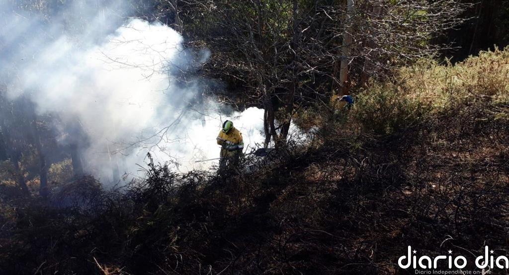 Cinco incendios forestales provocados en las últimas horas en Cantabria y tres permanecen activos