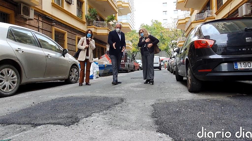 Ciudadanos Sevilla advierte de la “mala ejecución” de las obras de reasfaltado en el barrio de Nervión