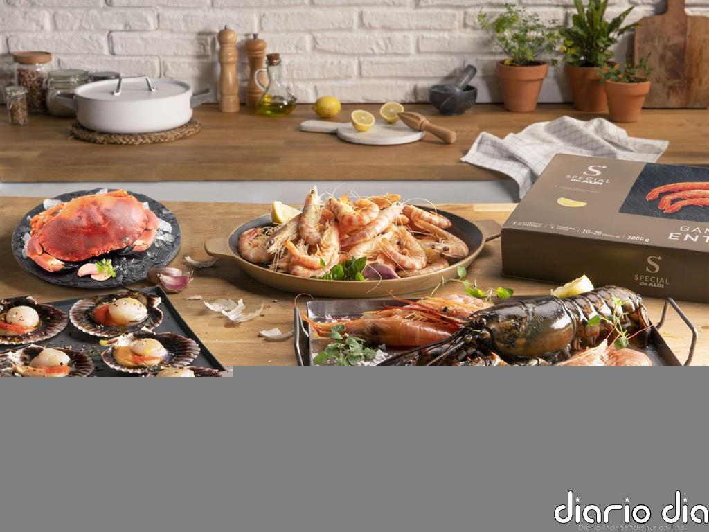 Aldi amplía su surtido de pescado y marisco en Navidad, que procede al 98% de proveedores españoles