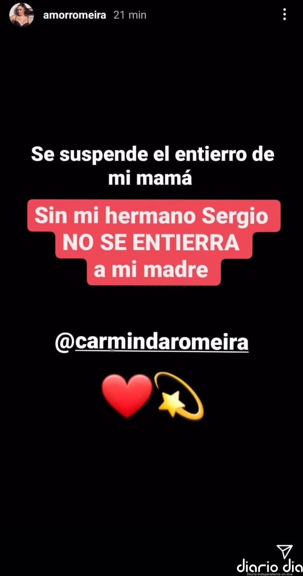 Amor Romeira suspende el entierro de su madre ¿por qué?