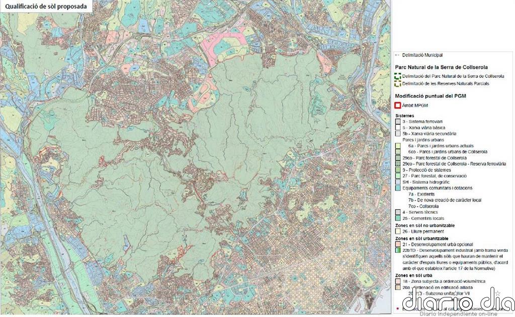 Aprobada la modificación del PGM para mejorar la protección del parque de Collserola (Barcelona)