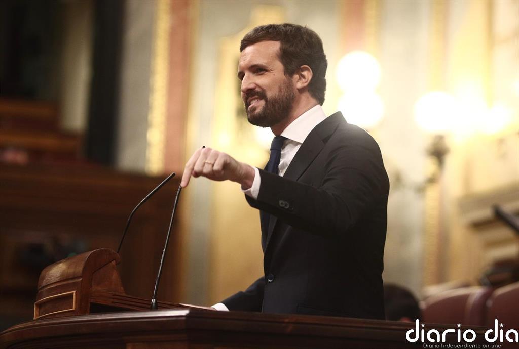 Casado culpa a Sánchez de "bloquear" el CGPJ y exige que rechace los "ataques" a la Corona desde la tribuna del Congreso