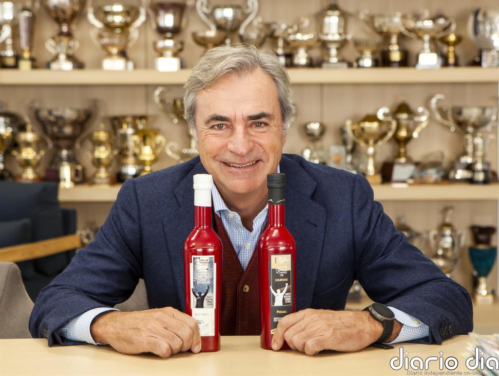 Castillo de Canena recurre al piloto Carlos Sainz para diseñar las etiquetas de su edición de aceite temprano