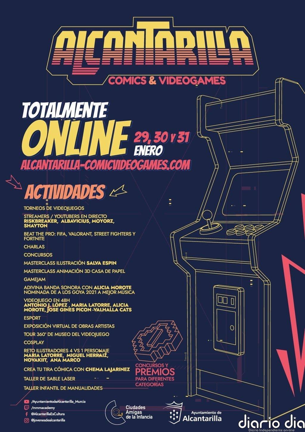 Alcantarilla programa un encuentro digital sobre cómic, ilustración y videojuegos el próximo fin de semana