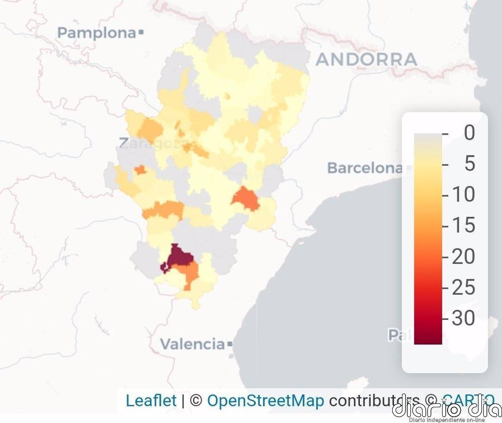Aragón notifica 556 nuevos contagios de la COVID-19 y siete fallecidos