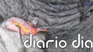 Así es como un geólogo toma muestras de lava fundida a 1