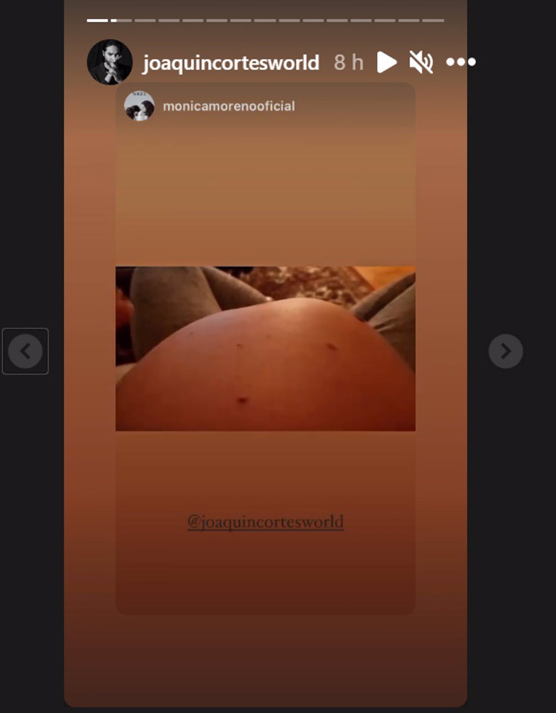 Mónica Moreno está en la recta final de su embarazo