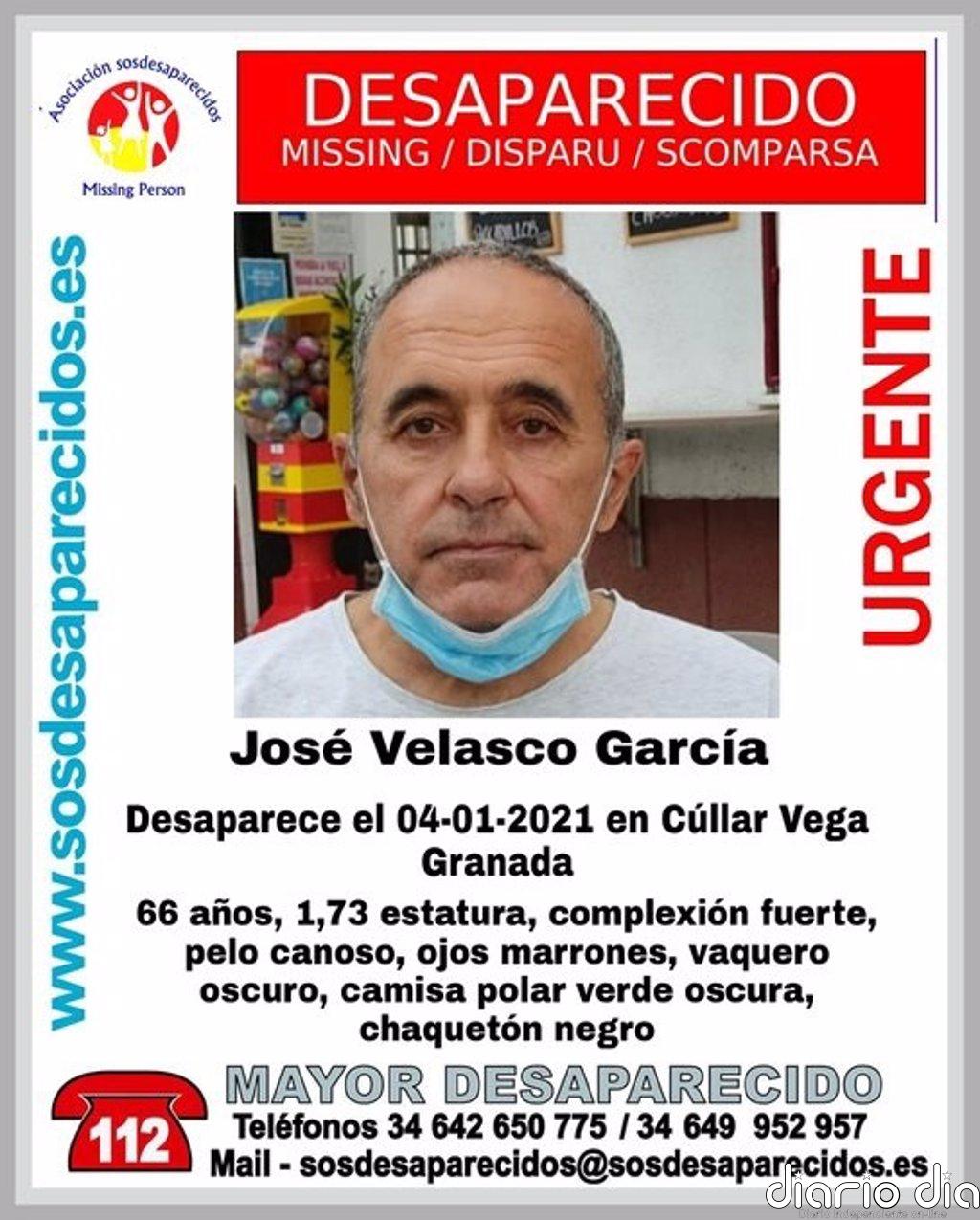 Buscan a un hombre de 66 años desaparecido este lunes en Cúllar Vega (Granada)