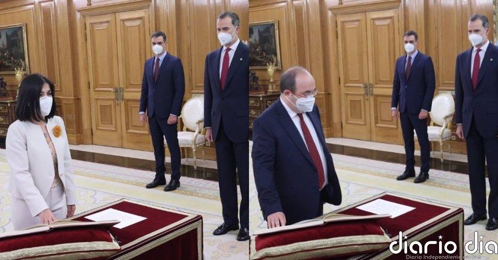Darias e Iceta prometen sus nuevos cargos ante el Rey