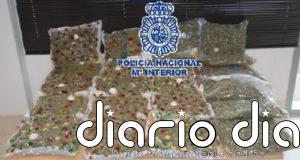 Detenido en Granada un varón que pretendía enviar a Reino Unido cinco paquetes de marihuana ocultos entre cojines
