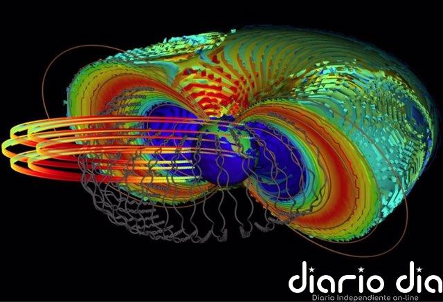 Cómo los electrones rozan la velocidad de la luz cerca de la Tierra Circulación de electrones a velocidades próximas a la luz en la magnetosfera