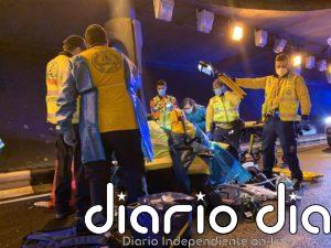 Dos heridos muy graves por un accidente de moto en el túnel de María de Molina