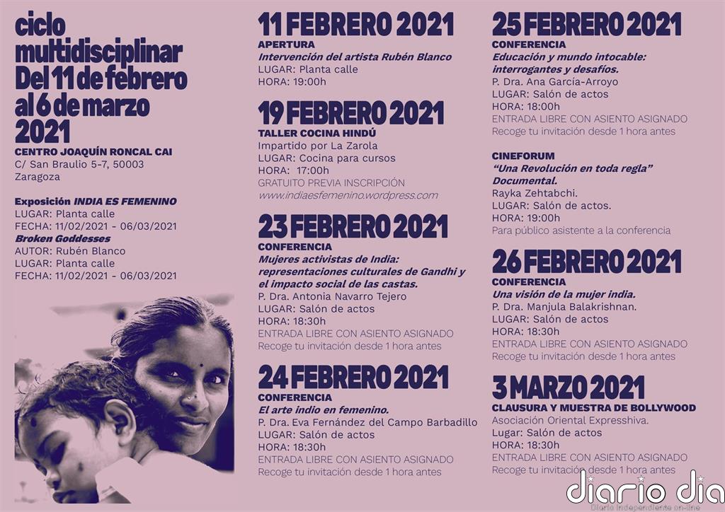 El Centro Joaquín Roncal acoge el ciclo multidisciplinar 'India es femenino' desde el 11 de febrero