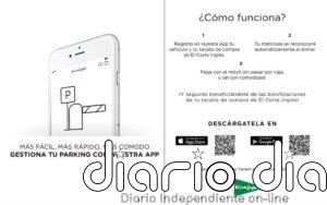 El Corte Inglés integra en su app el pago del parking sin pasar por el cajero