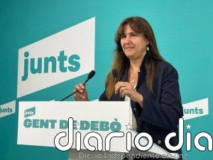 Borràs (Junts) niega que haya "abierto la puerta a ninguna moción de censura" a Sánchez