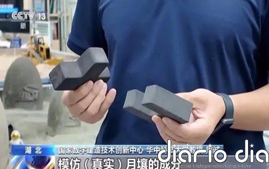 China experimenta con 'ladrillos lunares' más fuertes que el hormigón