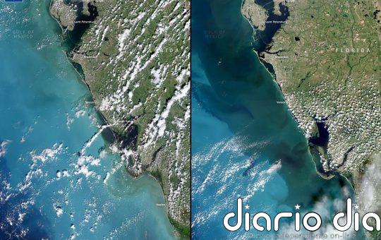 Copernicus elige como imagen del día la costa oeste de Florida antes y después del huracán 'Milton'